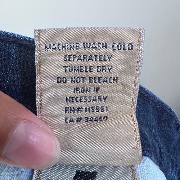 7 For All Mankind Y2K Womens Straight Leg Bootcut Mid Rise Jean Blue Denim 31x34 - Picture 8 of 9